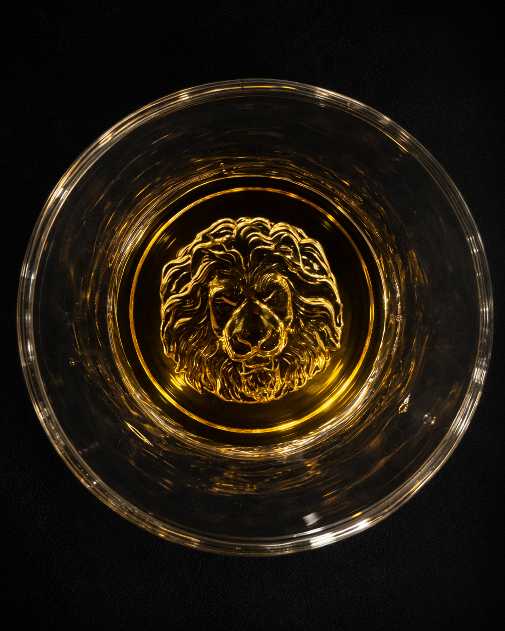 Lion Engraved Heavy Whiskey Glasses - Pack of 2