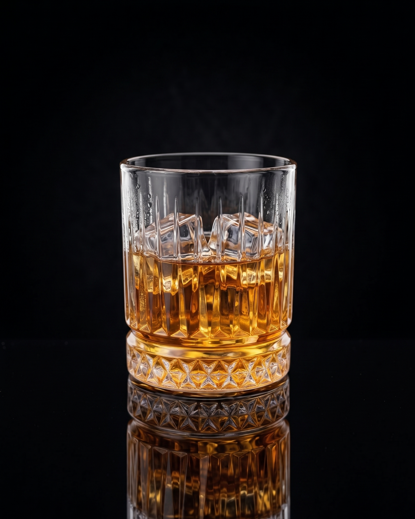 Diamond Base Old Fashioned Whiskey Glasses - Pack of 2